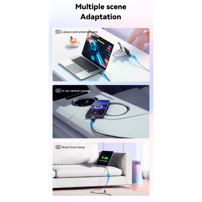 Дата кабель USB-C to USB-C 2.0m 100W black Essager (EXCTT1-WLA01-P)