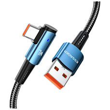 Дата кабель USB 2.0 AM to USB-C 2.0m 100W 90° corner blue Essager (EXCWT7A-CGA03-P)