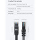 Патч-корд 3м UTP cat 6 RJ45 TopSpeed Ethernet Round Cable Black Essager (EXCWXY-JSC01)