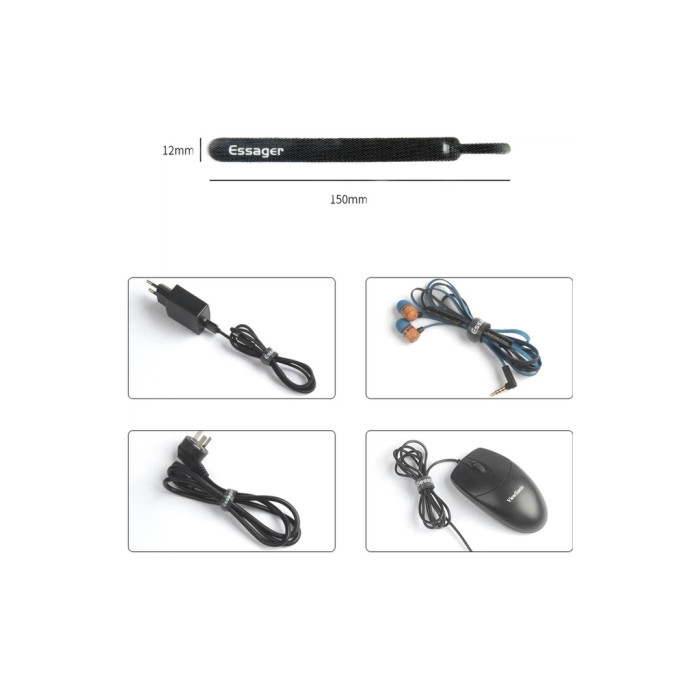 Набір для кріплення Earphone Charger Cord Management Holder Clip 10 pcs/strip Essager (EXD-KBB01)