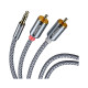 Кабель мультимедійний 3.5mm M to 2xRCA M 3.0m Essager (EYPZJ-MYC0G)