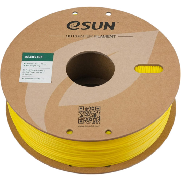 Пластик для 3D-принтера eSUN EABS-GF 1,75mm 1kg YELLOW (EABS-GF-P175Y1)