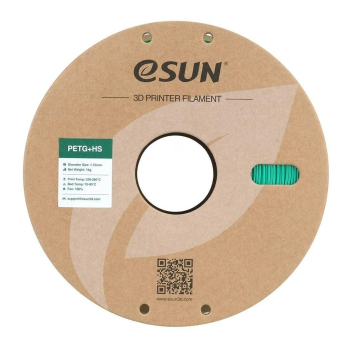 Пластик для 3D-принтера eSUN ePETG+HIGH SPEED 1,75mm 1kg SOLID GREEN (EPETG+HS-P175SG1)