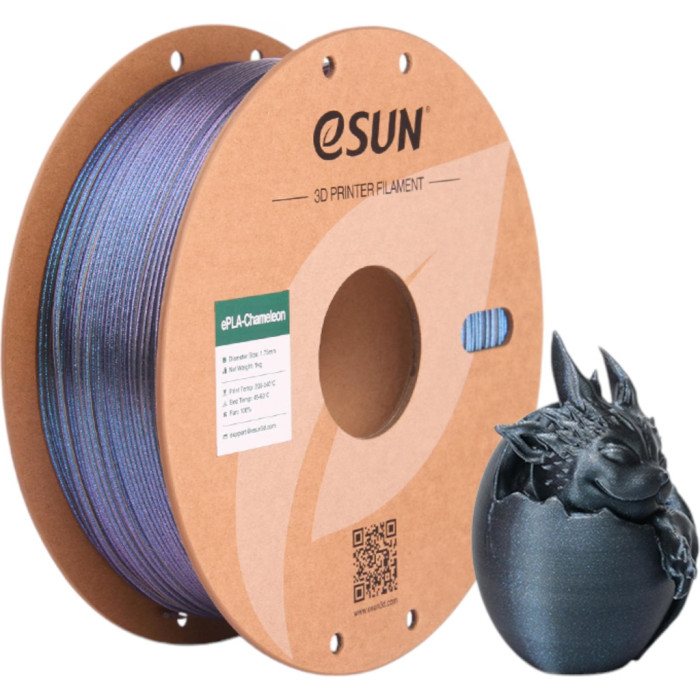 Пластик для 3D-принтера eSUN ePLA Chameleon 1,75mm 1kg TECH BLACK (EPLA-CHAMELEON-P175TB1)