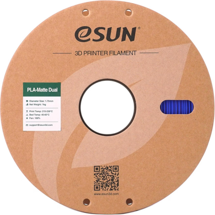 Пластик для 3D-принтера eSUN PLA matte dual 1,75mm 1kg RED BLUE (PLA-MTD175B-RU1P1)