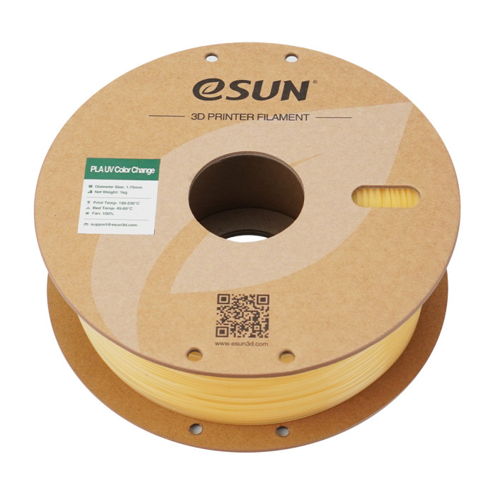 Пластик для 3D-принтера eSUN PLA UV 1,75mm 1kg Yellow (PLA-UV CC175UV-Y1P1)