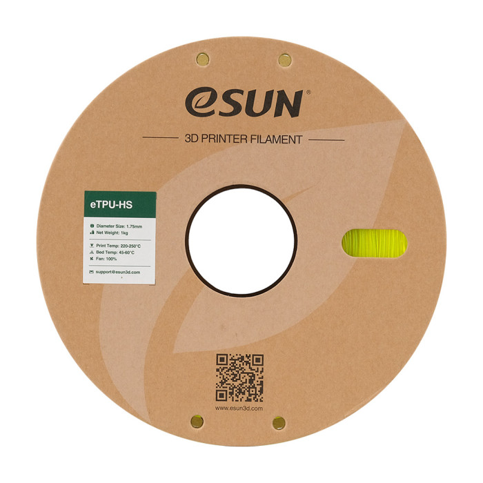 Пластик для 3D-принтера eSUN TPU HIGH SPEED 1,75mm 1kg FLUORES YELLOW (TPU-HS175F-Y1P1)