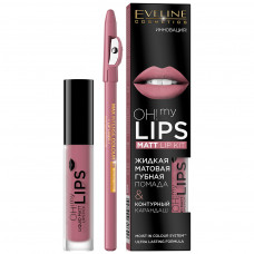 Набір косметики Eveline Cosmetics Oh! My Lips №09 помада + олівець для губ (5903416009894)