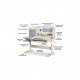 Парта Evo-kids Winnipeg Multicolor WG + G (BD-630 WG + G Multicolor)