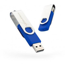 USB флеш накопичувач eXceleram 32GB P1 Series Silver/Blue USB 2.0 (EXP1U2SIBL32)