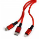 Дата кабель USB 2.0 AM to Lightning + Micro 5P + Type-C Extradigital (KBU1750)