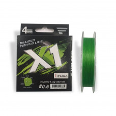 Шнур Favorite X1 PE 4x 150m 0.6/0.128mm 12lb/5.4kg Light Green (1693.11.28)