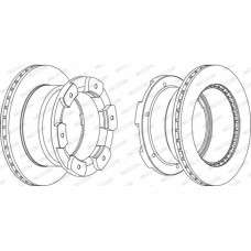 Гальмівний диск FERODO FCR332A