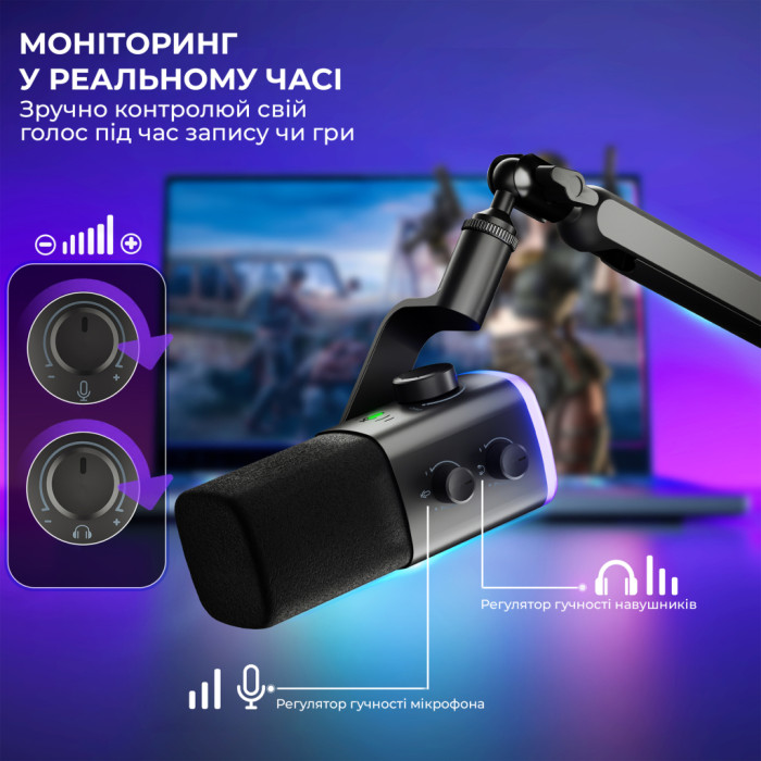 Мікрофон Fifine AM9W USB White (AM9W)