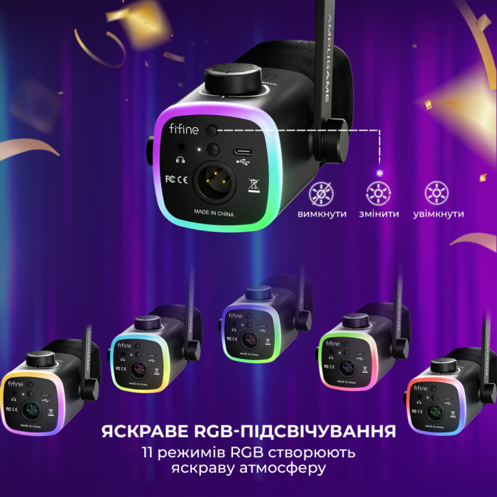 Мікрофон Fifine AM9 USB Black (AM9)