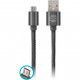 Дата кабель USB 2.0 AM to Micro 5P leather black Forever (GSM032490)