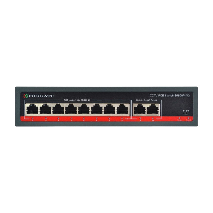Комутатор мережевий FoxGate S5808P-G2