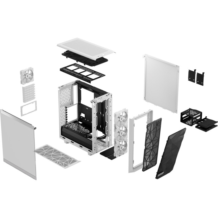 Корпус для ПК Fractal Design Meshify 2 Compact RGB White TG (FD-C-MES2C-08)