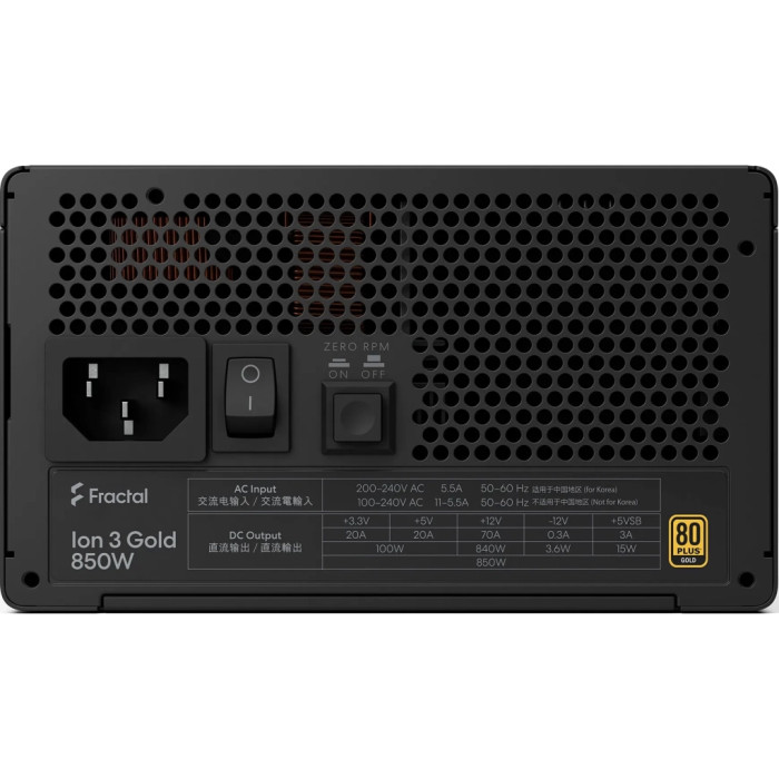 Блок живлення Fractal Design 850W Ion 3 Gold (FD-P-IA3G-850-EU)