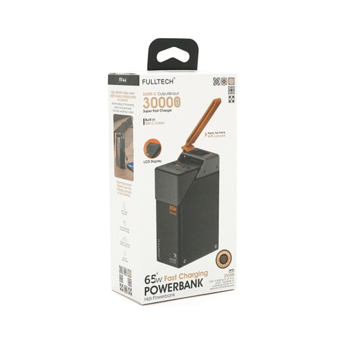 Батарея універсальна FULLTECH 30000mAh, PD65W+22.5W, Input(Type-C), Output(USB,Type-C) (PRIME-30/65)