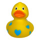 Іграшка для ванної Funny Ducks Качка Жовта у блакитних сердечках (0905)