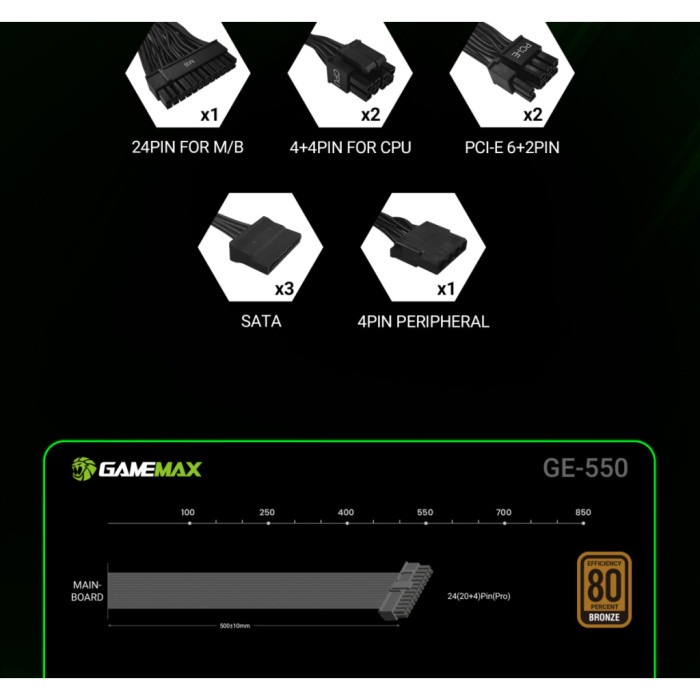 Блок живлення Gamemax 550W (GE-550)