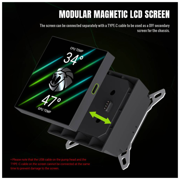 Система рідинного охолодження Gamemax GLACIER 240 LCD BK