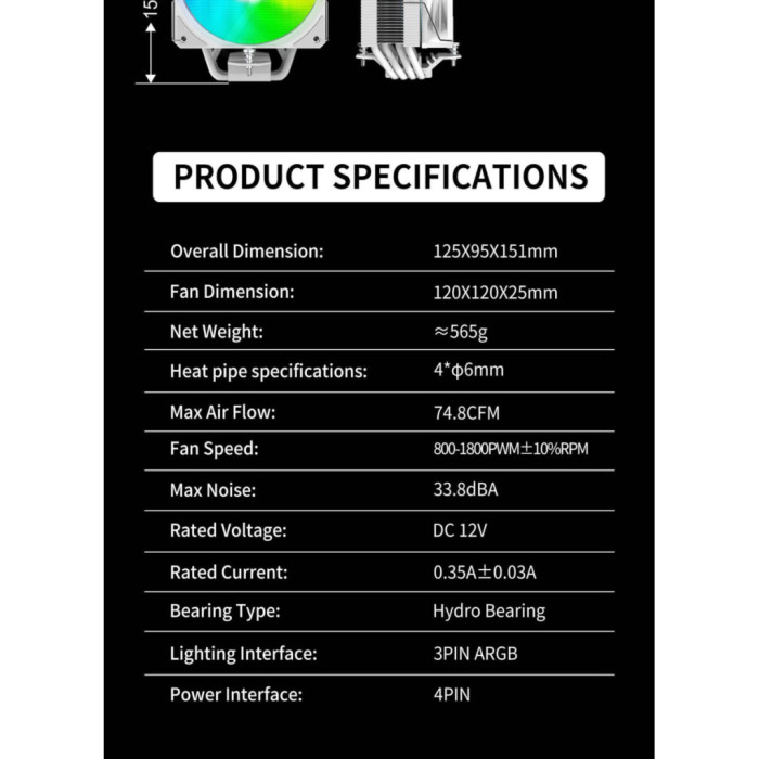 Кулер до процесора Gamemax Sigma 520 Digital WH