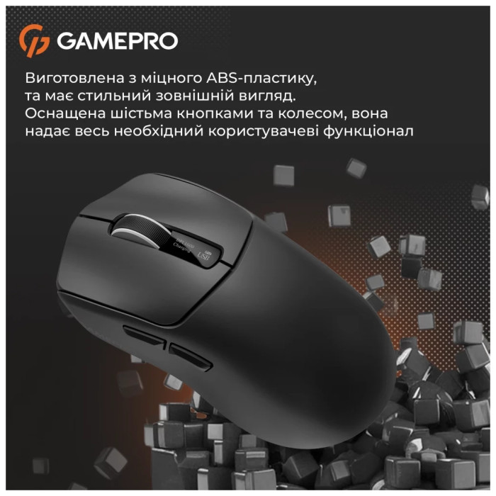 Мишка GamePro Genesis Ranker Wireless/Bluetooth/USB Black (GM012B)