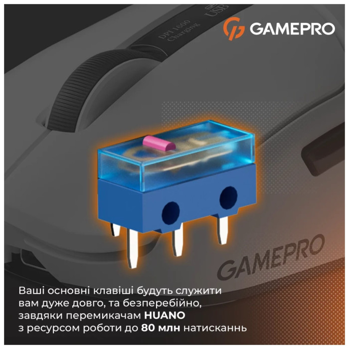 Мишка GamePro Genesis Ranker Wireless/Bluetooth/USB White (GM012W)