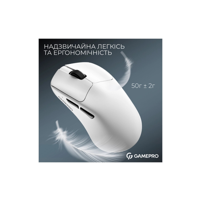 Мишка GamePro Asgard Surt Wireless/Bluetooth/USB White (GM017W)