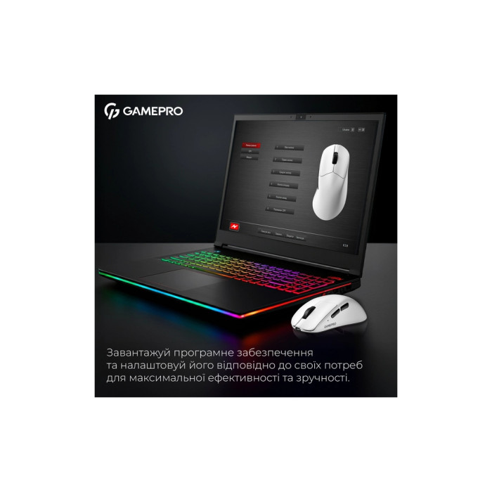 Мишка GamePro Asgard Surt Wireless/Bluetooth/USB White (GM017W)