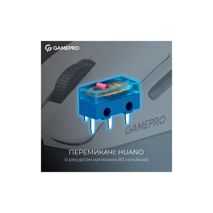 Мишка GamePro Asgard Surt Wireless/Bluetooth/USB White (GM017W)
