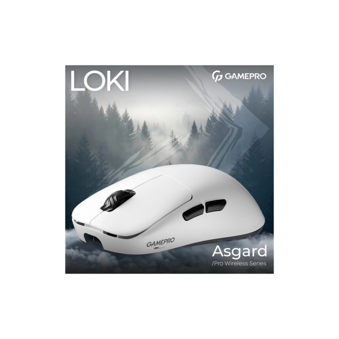 Мишка GamePro Asgard Loki Wireless/USB White (GM022W)