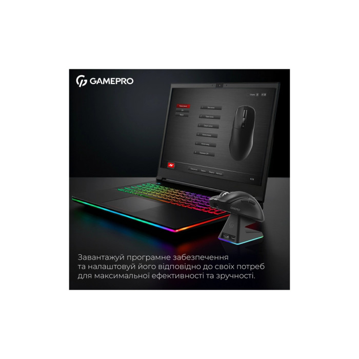 Мишка GamePro Asgard Thor Wireless/Bluetooth/USB Black (GM023B)