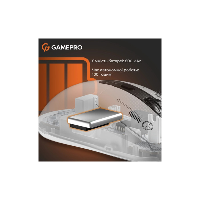 Мишка GamePro Genesis Winner Wireless/Bluetooth/USB White (GM079W)