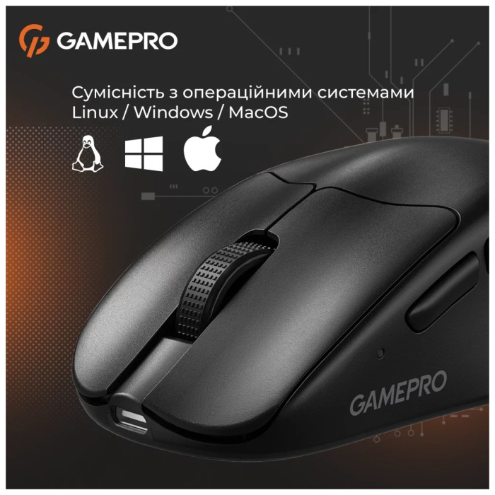 Мишка GamePro Genesis Avenger Wireless/Bluetooth/USB Black (GM096B)