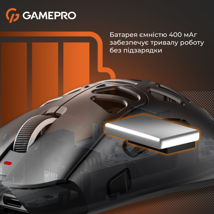 Мишка GamePro Genesis Hollow Wireless/Bluetooth/USB Black (GM870HB)