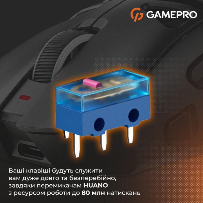 Мишка GamePro Genesis Hollow Wireless/Bluetooth/USB Black (GM870HB)