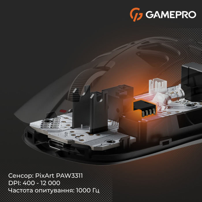 Мишка GamePro Genesis Hollow Wireless/Bluetooth/USB White (GM870HW)