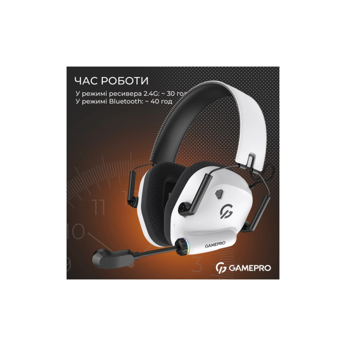 Навушники GamePro Genesis Mercury Pro 3-Mode White (HSW120W)