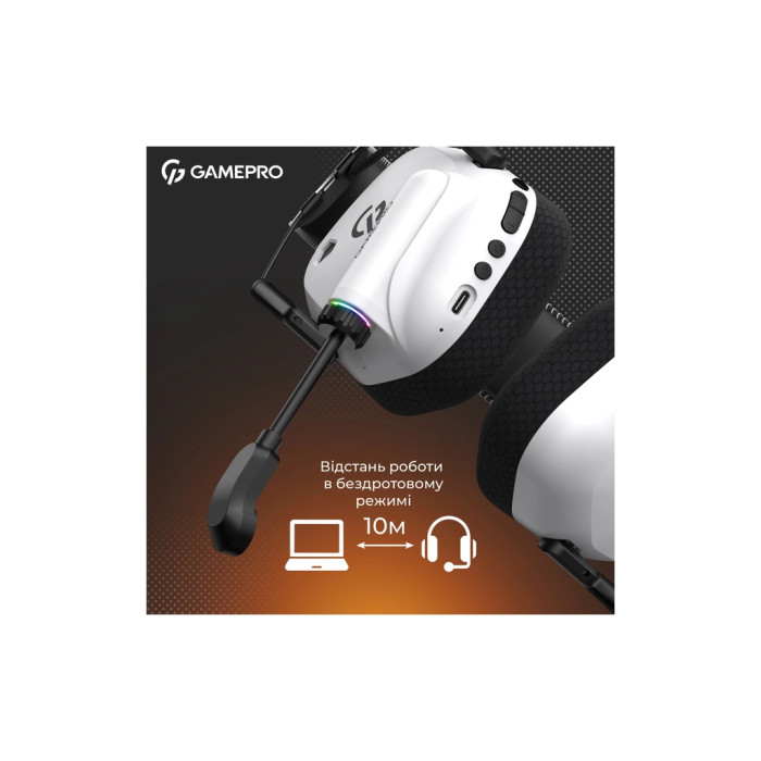 Навушники GamePro Genesis Mercury Pro 3-Mode White (HSW120W)