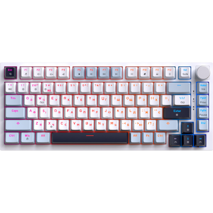 Клавіатура GamePro Genesis Warden MK160BL Outemu Swithes USB White (MK160BL)