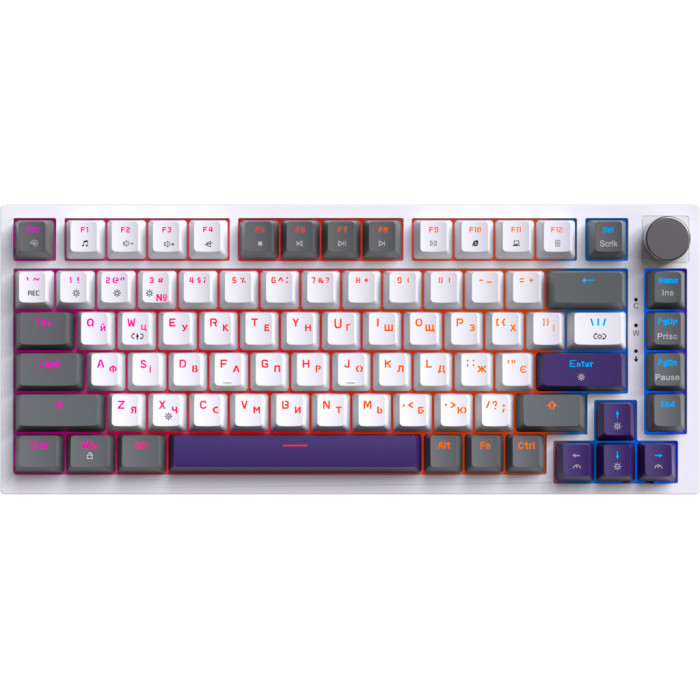 Клавіатура GamePro Genesis Warden MK160P Outemu Swithes USB White-Grey (MK160P)