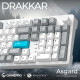 Клавіатура GamePro Asgard Drakkar Keychron Super Red Switch Wireless/Bluetooth/USB UA White (MK305WH)