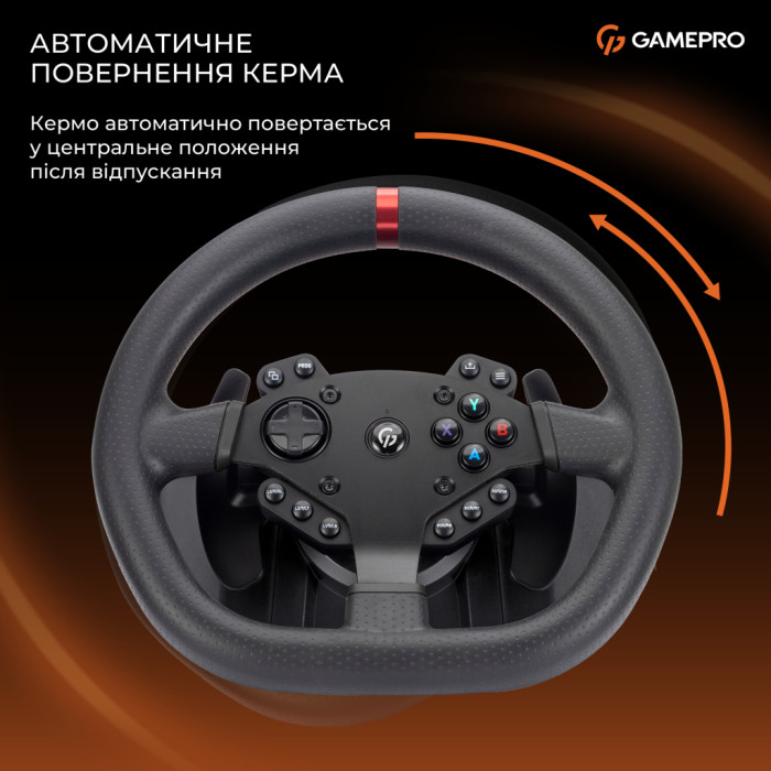 Кермо GamePro RW575PM з педалями та коробкою передач XBOXONE/PS4/PS3/PC/SWITCH (RW575PM)