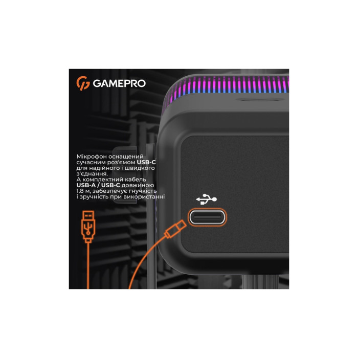 Мікрофон GamePro Genesis X-Arctic USB (UGM117B)