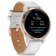 Смарт-годинник Garmin Venu 2S, Rose Gold + White, Leather (010-02429-23)