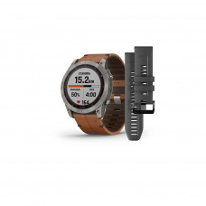 Смарт-годинник Garmin fenix 7X Sapph Sol Titanium w/Chestnut Leather, GPS (010-02541-19)