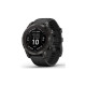 Смарт-годинник Garmin fenix 7 Pro Saph Solar, Crbn Gry DLC Ti w/Black Band, GPS (010-02777-11)